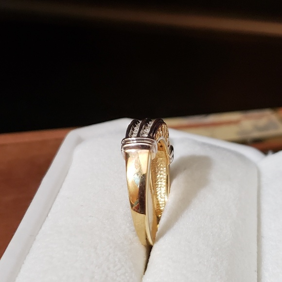 Nice! Solid 10kt Y/Wt Gold & Natural Diamonds - Picture 5 of 8